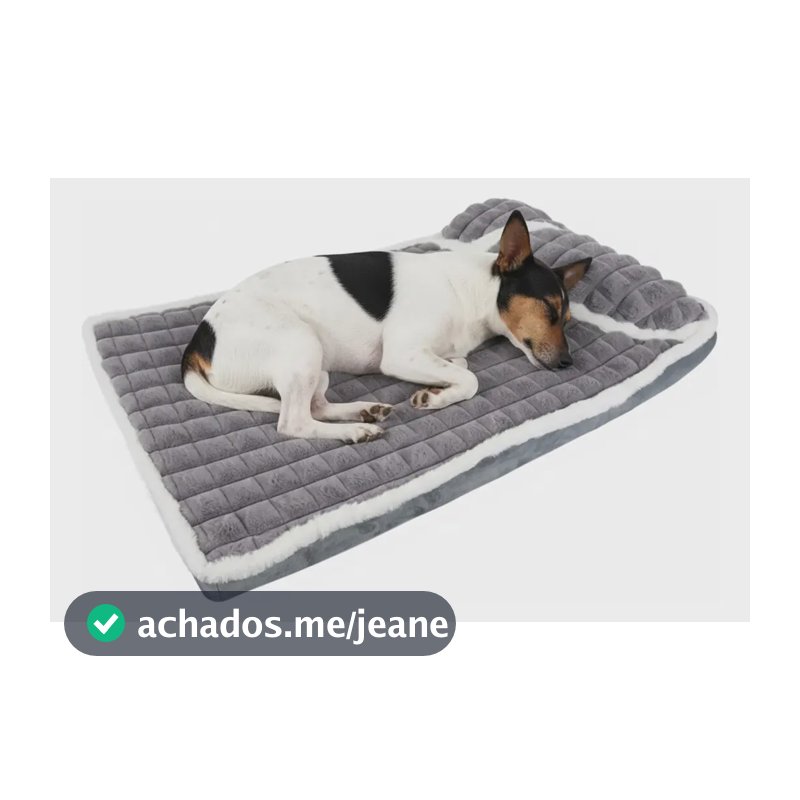 Colchão Ortopédico Médio Duke & Dixie Conforto Pet Lavável Cinza