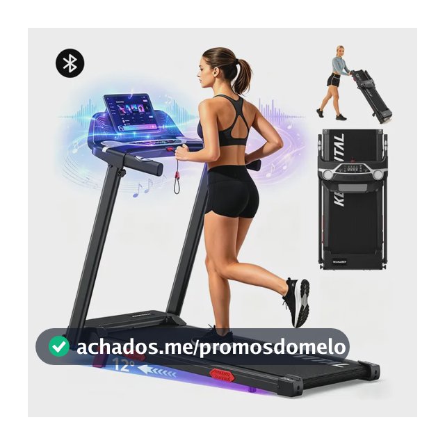 Esteira Elétrica Ergométrica Keepvital 12km/h 127/220v Preto Preto 127v