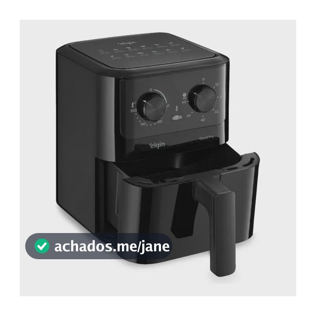 Fritadeira Elétrica Air Fryer Quad Fry 4,2 L,1400w Preto Elgin