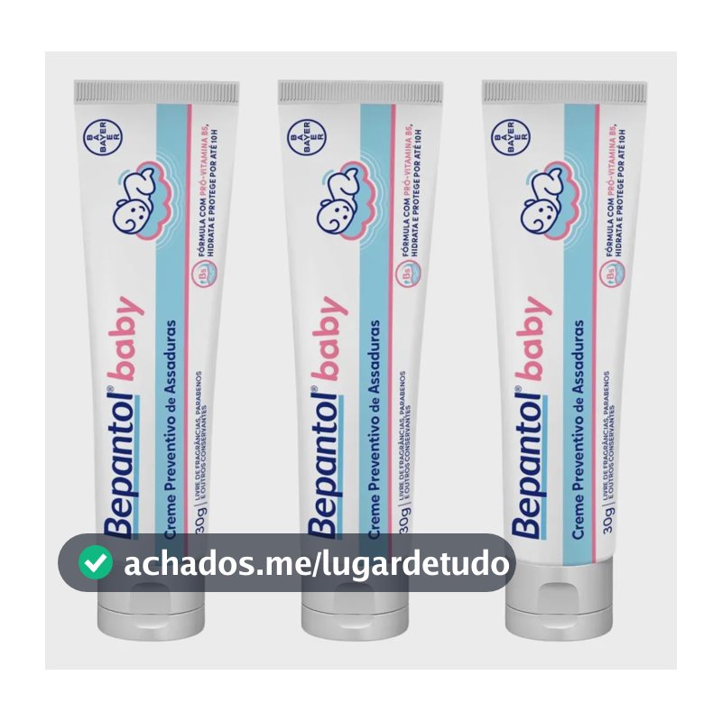 Kit 3 Pomadas Bepantol Baby Assaduras 30g