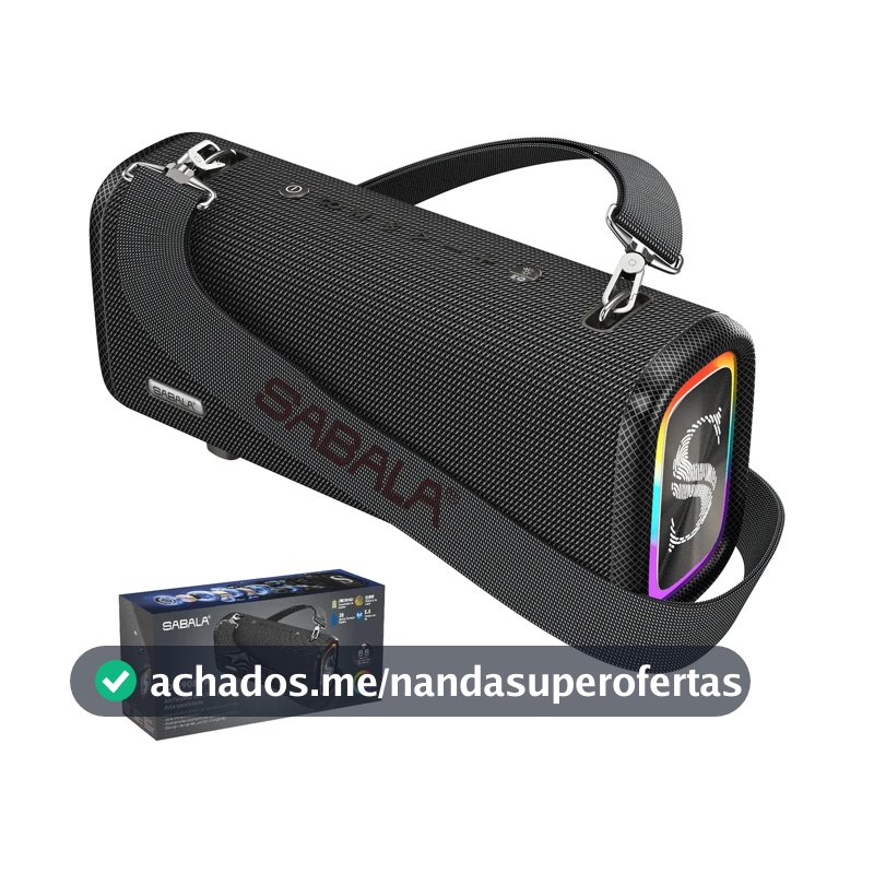 Caixa De Som Bluetooth 120w 20800mah Usb Sabala Dr-908 Pro Cor Preto