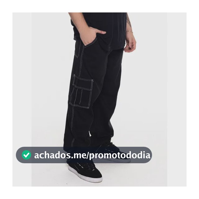 Calça Cargo Masculina Básica Sarja 100% Algodão
