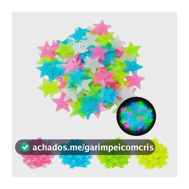 100 Estrelas Fluorescentes Neon Brilha No Escuro Teto Parede