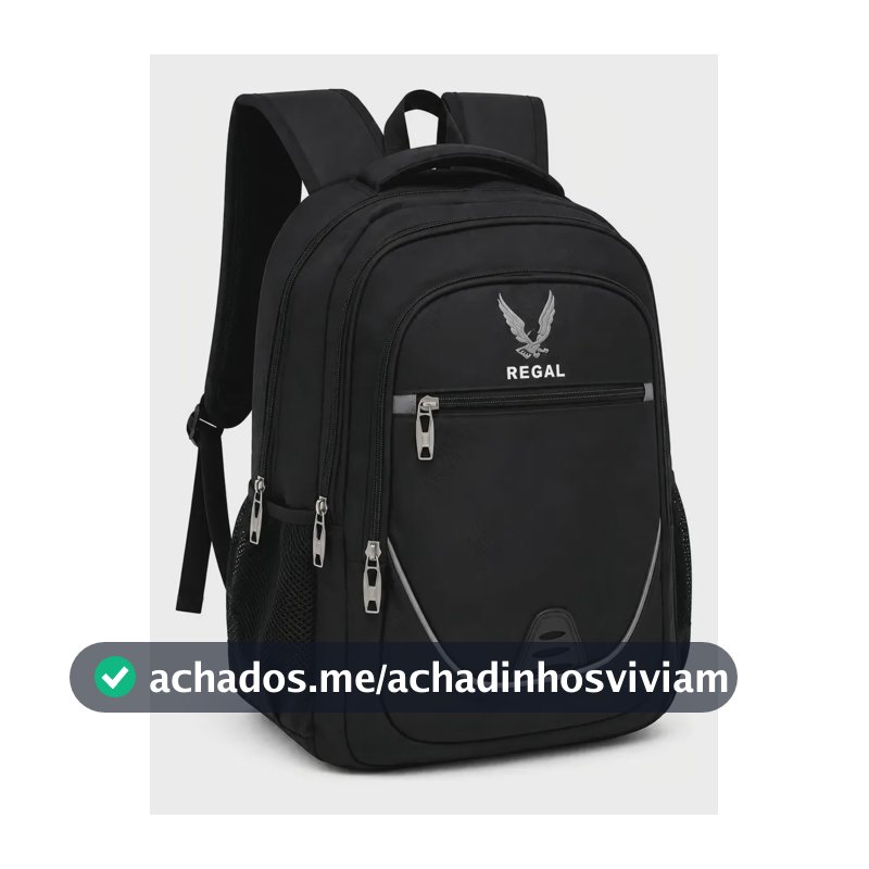 Mochila escolar Regal Mochila Escolar cor preto 02 design liso 30L
