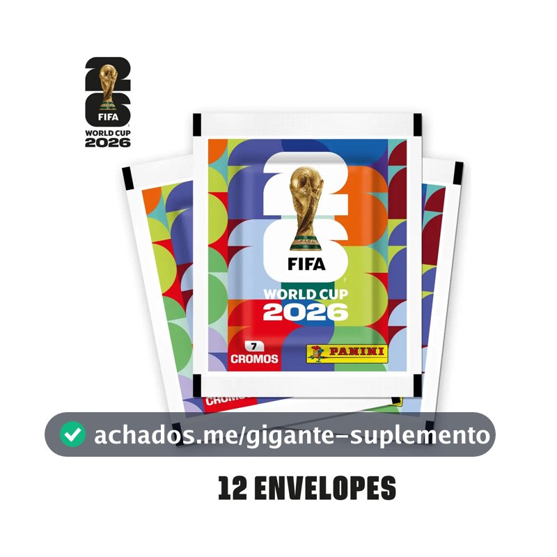Copa do Mundo da Fifa 2026™ Kit com 12 envelopes de figurinhas Fifa World Cup 2026™ - Panini - Capa Mole