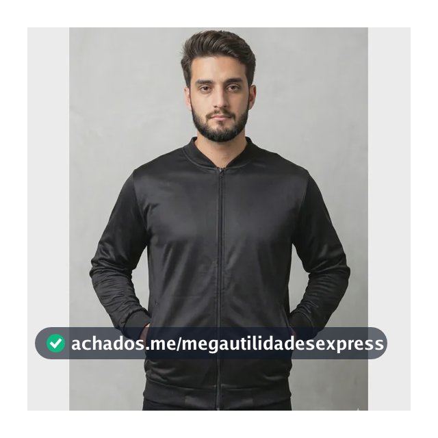 Jaqueta Masculina Bomber Chimpa Com Zíper E Bolsos