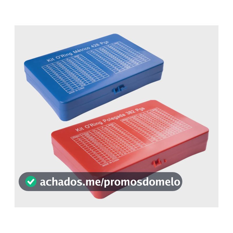 Kit de Anéis Oring com 810 Peças para Vedações – Azul e Vermelho