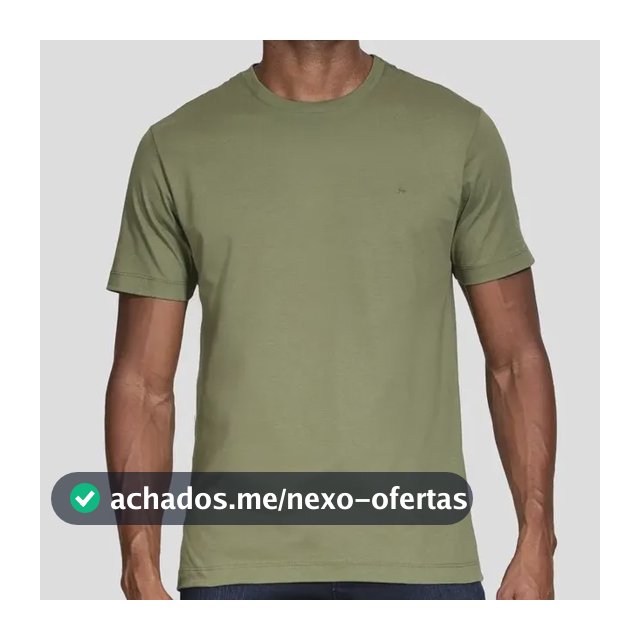 Camiseta Aramis Manga Curta Basica Verde Militar