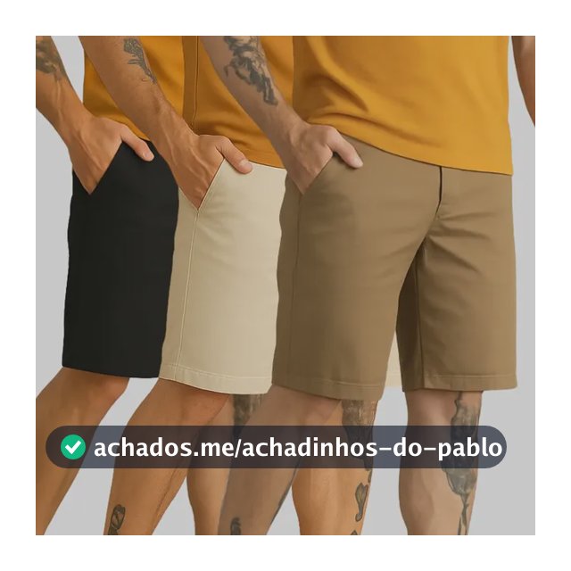 Kit 3 Bermuda Masculina Sarja Short Jeans Social Brim Lisa