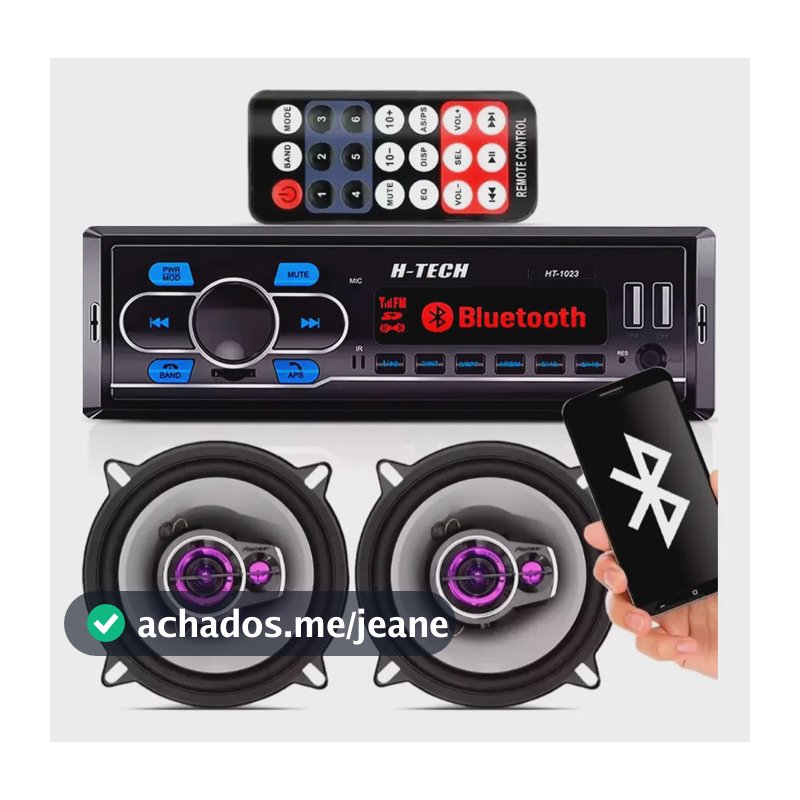 Aparelho Mp3 Com Bluetooth Radio Fm Usb + Falante Pioneer 5