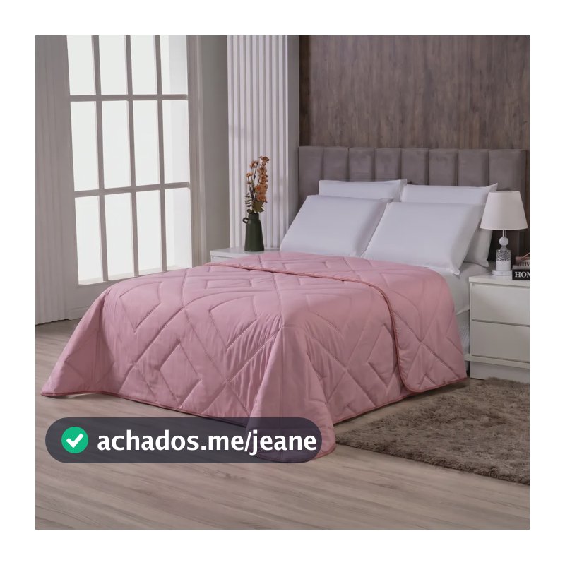 Edredom King Size Percal 400 Fios Grosso Gigante Matelado Rose