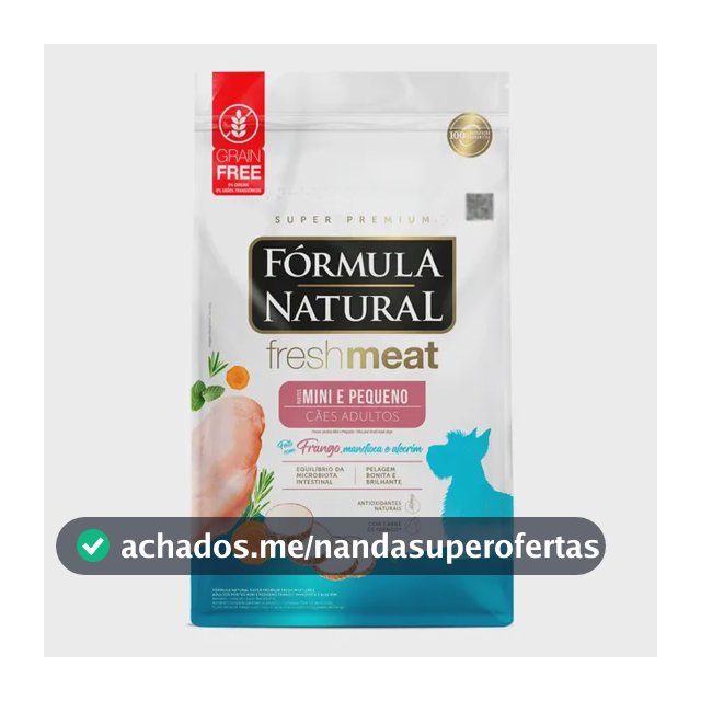 Fórmula Natural Fresh Meat Cães Adultos Mini E Pequeno 2,5kg