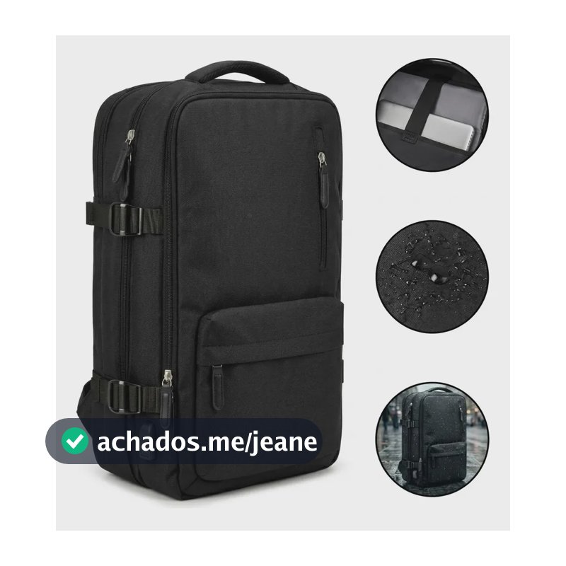 Mochila Executiva Expansível de 40 Litros Impermeável Para Notebook de 17"
