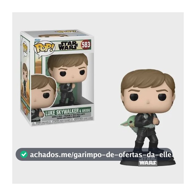 Star Wars Boneco Pop Funko Luke Skywalker E Baby Yoda Grogu