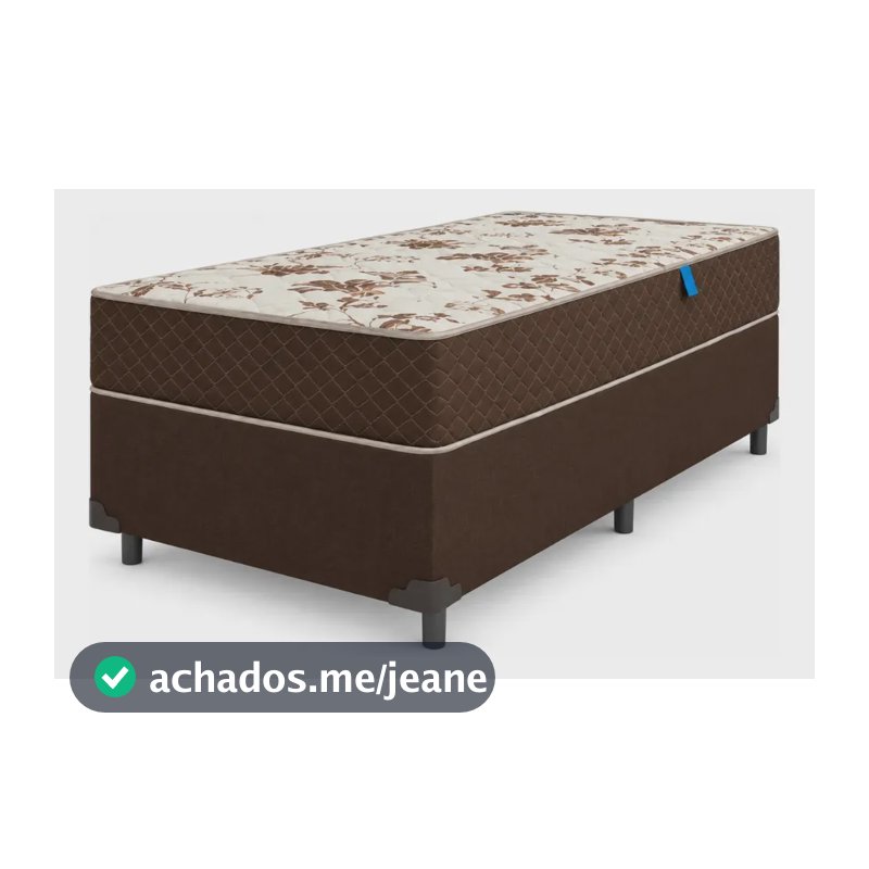 Cama Box Solteiro Espuma D33 Marquês 88x188x57cm Marrom