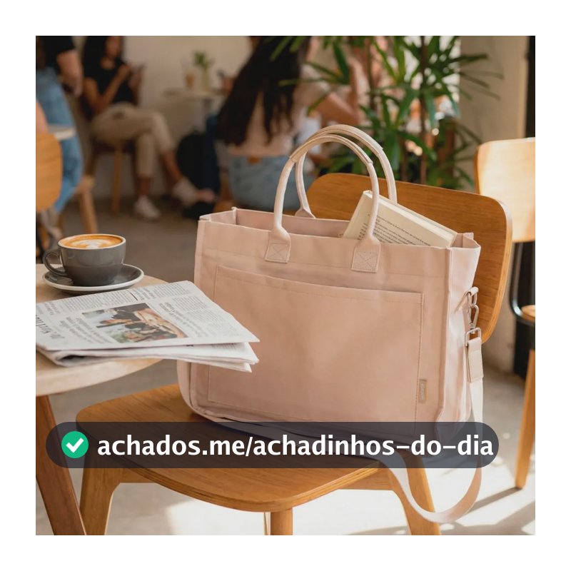 Bolsa Tote Mini Gocase - Bolsa Para Trabalho E Faculdade Cor Off-White
