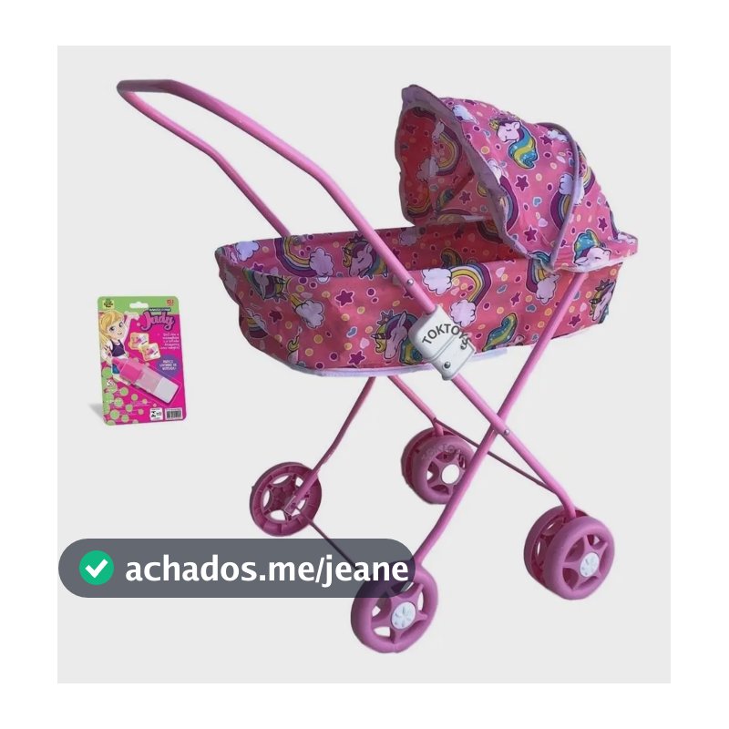 Carrinho De Bebê Boneca Bebê Reborn M&p Unicornio Grande