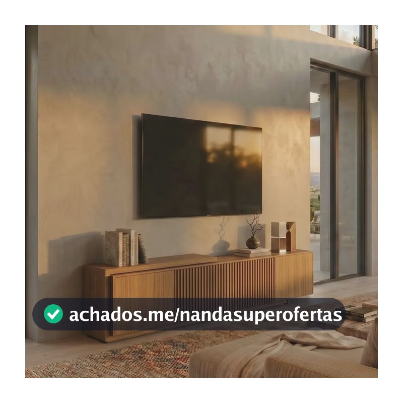 Rack Extensível Para Tv Até 75 Polegadas 300cm Portas Jatobá