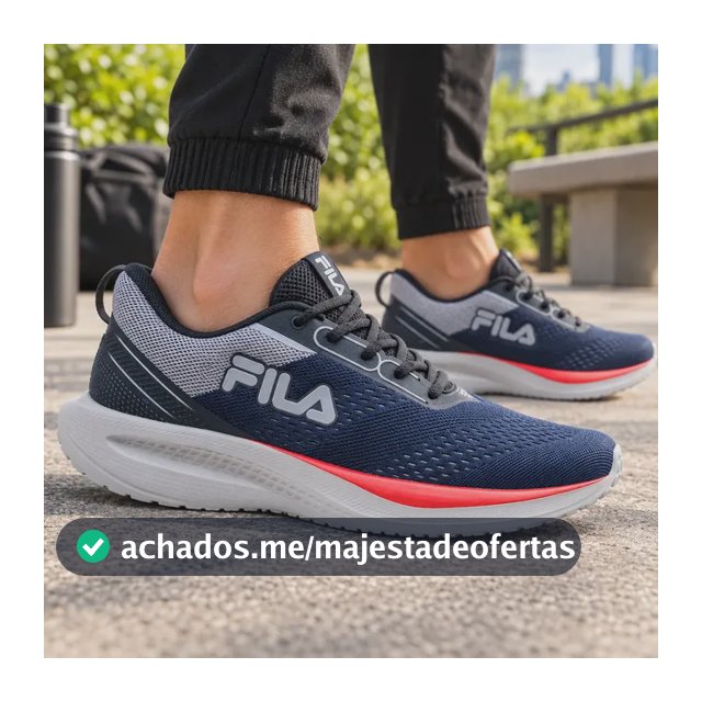 Tênis Fila Masculino Rise Up Esportivo Treino Original Marinho/prata Liso 42 42