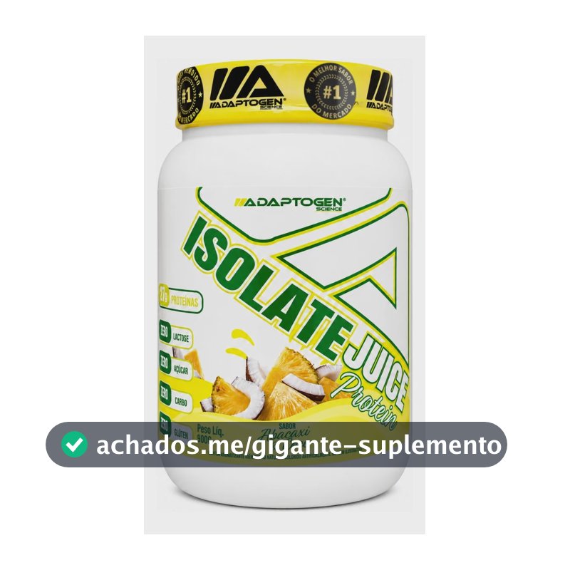 Isolate Juice Protein Adaptogen 900g Abacaxi E Coco