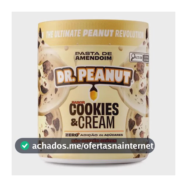 Suplemento em pasta Dr. Peanut Melhor Pasta de Amendoim amentoim cremosa sabor Cookies and cream x 600g
