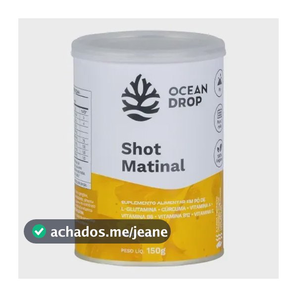 Mineral/Vitamina Ocean DROP SHOT Matinal em pó sabor Limão x 150g