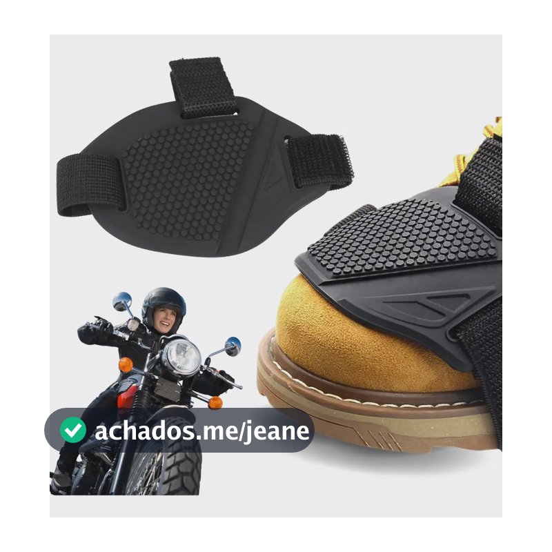 Protetor De Tênis Sapato Moto Pedal Marchas Preto