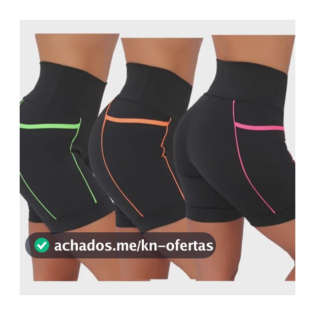 Kit 3 Bermudas Ciclista Feminina Com Bolsos Laterais