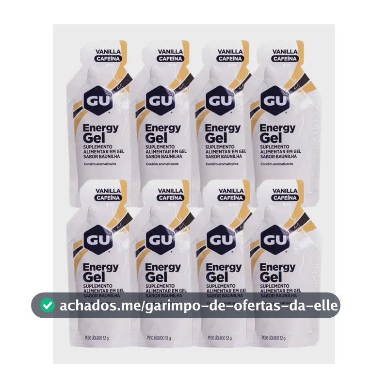 Gu Energy Gel Carbo Kit 8 Sache Suplemento Sabor Vanilla Vanilla