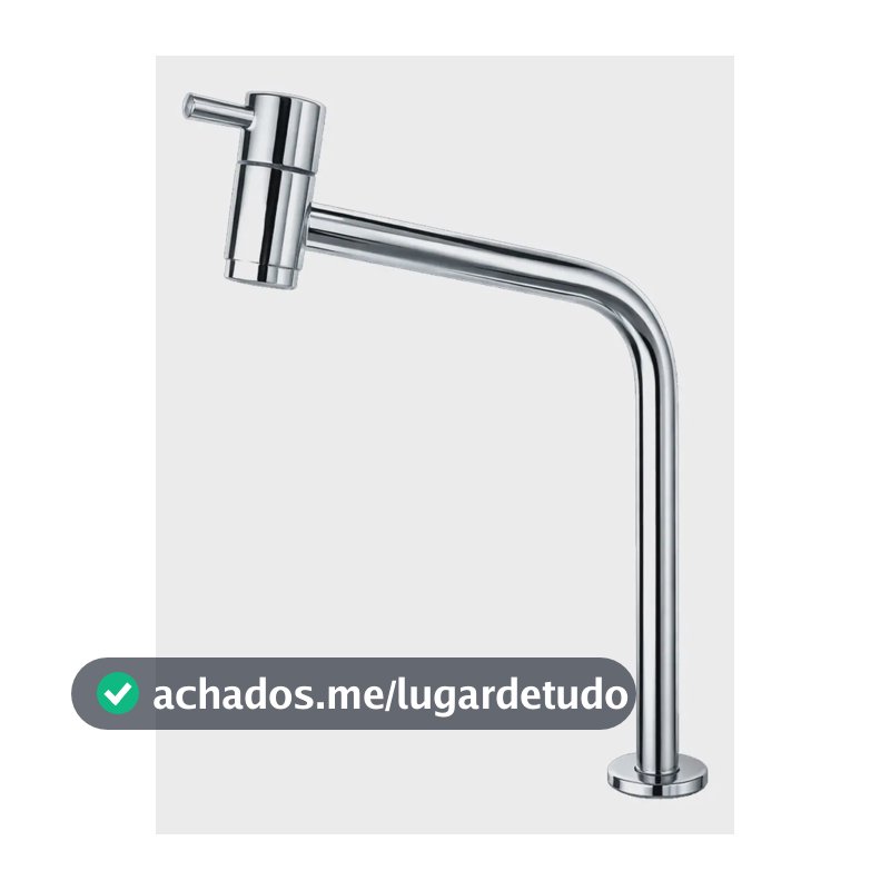 Torneira Para Banheiro Bica Alta Aço Inox Cromado Para Cuba De Apoio Ou Sobrepor Em Bancada Mesa Lavabo Acionamento Superior E Acabamento Espelhado De Alta Qualidade Agua Fria Fc-133 Via Flix