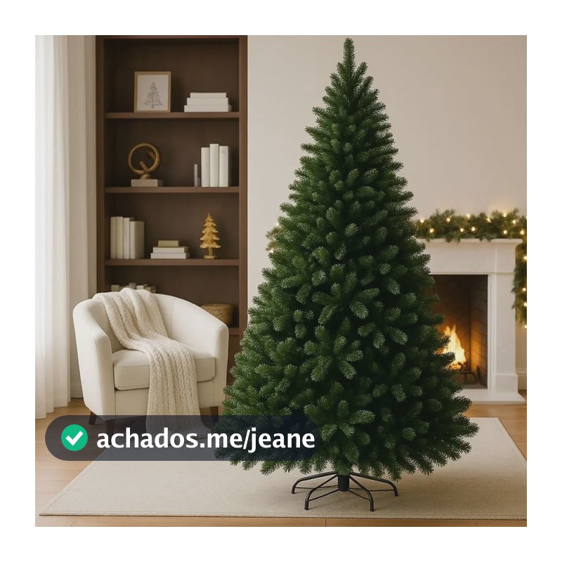 Árvore De Natal Pinheiro Luxo 2,40m 1800 Galhos Tradicional Verde