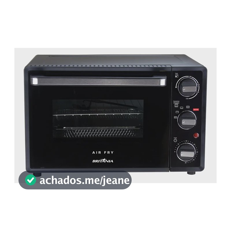FORNO ELÉTRICO 2 EM 1 BRITÂNIA, 25L, 1600W, PRETO, 127V - BFE25P