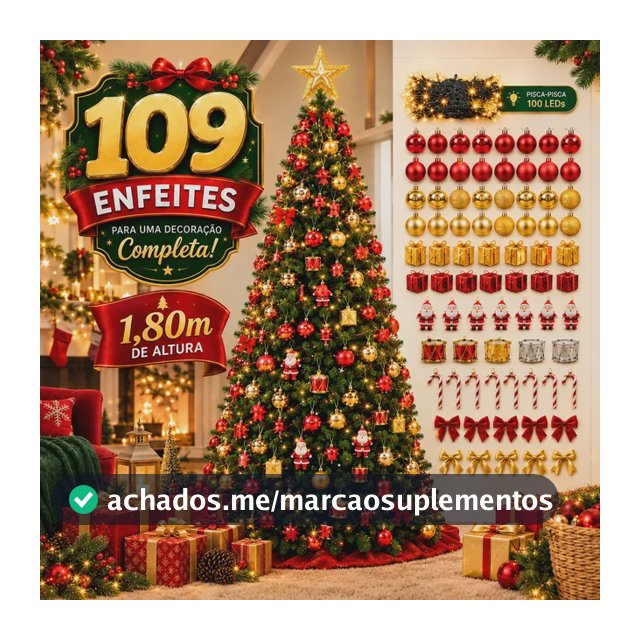 Árvore Natal Pinheiro 180cm Enfeitada Decorada Promoção