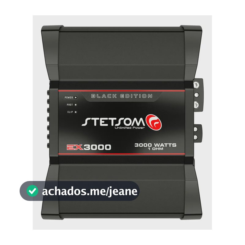 Módulo Amplificador Stetsom EX 3000 Black Mono de 1 Ohm 3000W RMS para Carro