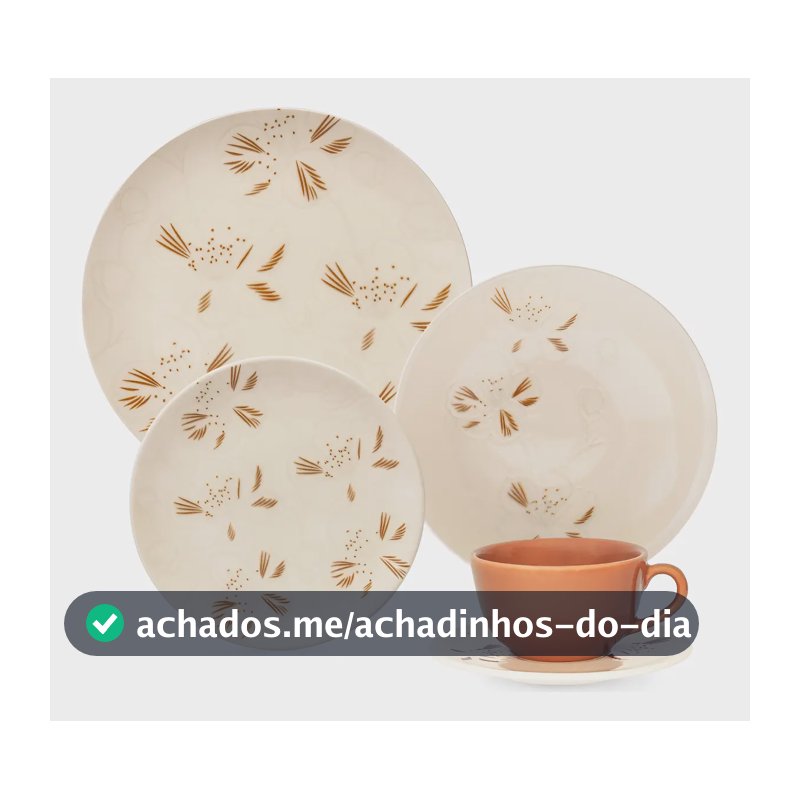 Aparelho De Jantar 20 Peças Unni Oxford Orquidea