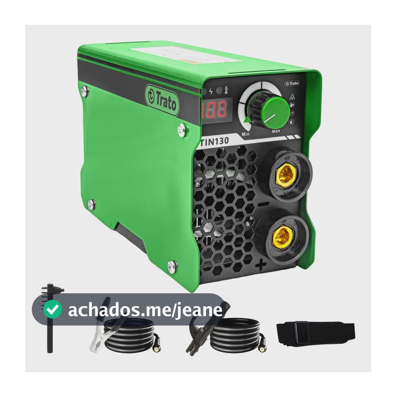 Máquina de Solda Inversora MMA Trato TIN130 130A 220V Tecnologia IGBT Leve e Eficiente
