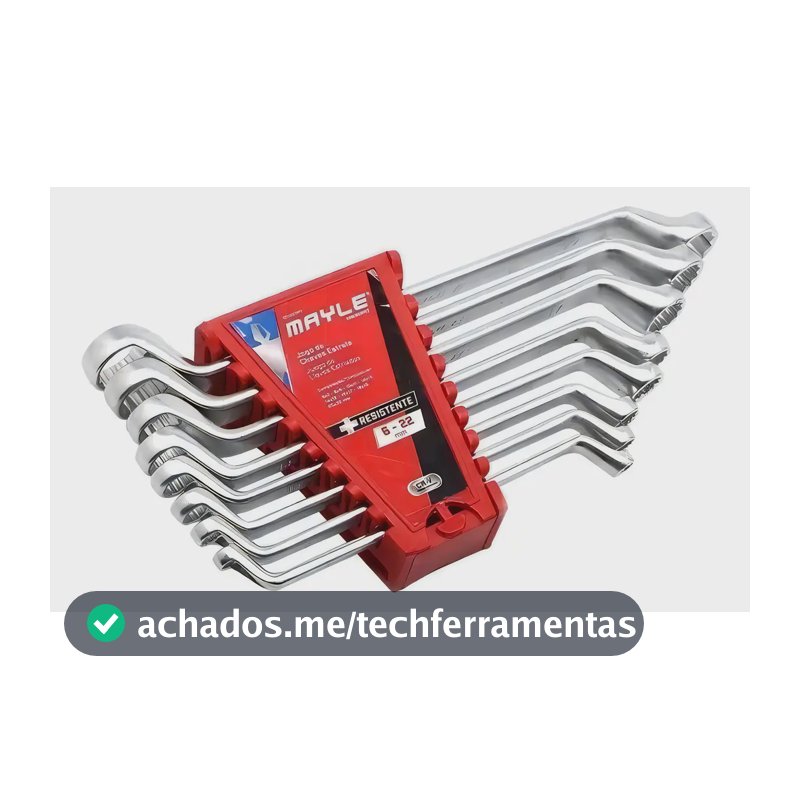 Kit Jogo De Chaves Estrela De 6 A 22mm 8 Peças Mayle
