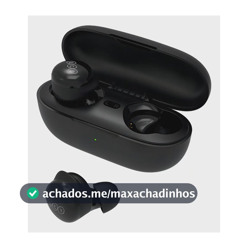 Fone Qcy T17 Bluetooth 5.1 Modo Game E Cancelamento De Ruído Cor Preto