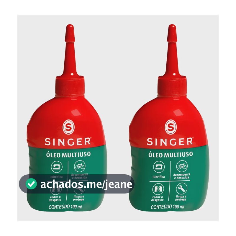Óleo Lubrificante Multiuso 100ml 2 Unidades Singer