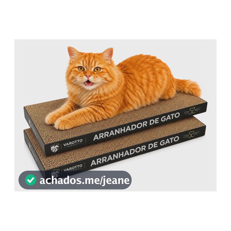 Kit 2 Arranhadores De Gato Papelão Varottoagro Antiestresse Marrom