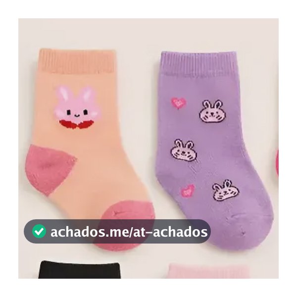 Kit 12 Pares Meias Infantil Cano Alto Premium Macia C/ Nfe Menina Sortidas 2 A 4 Anos