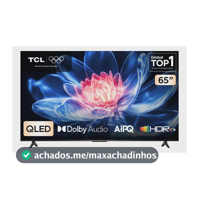 Smart Tv Tcl 65 Polegadas Qled 4k T6c Wifi Bluetooth Google Tv Tela Hva E Hdr10+ 65t6c