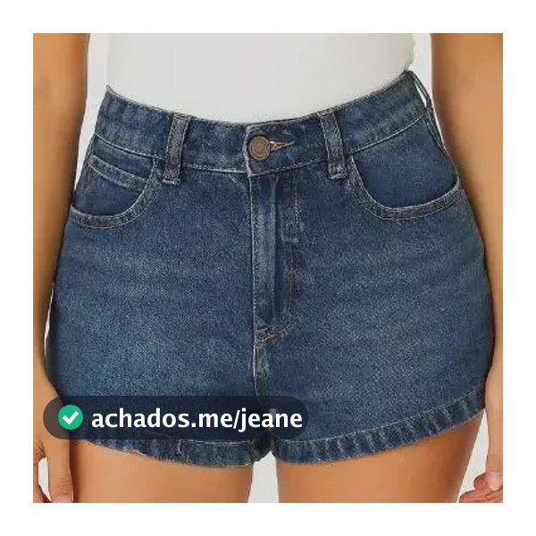 Short Jeans Listras Laterais Sawary Feminino Azul