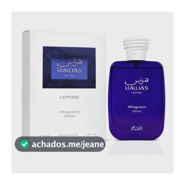Perfume Rasasi Hawas Sapphire Fb Fragrances Edition Eau De Parfum 100ml Masculino