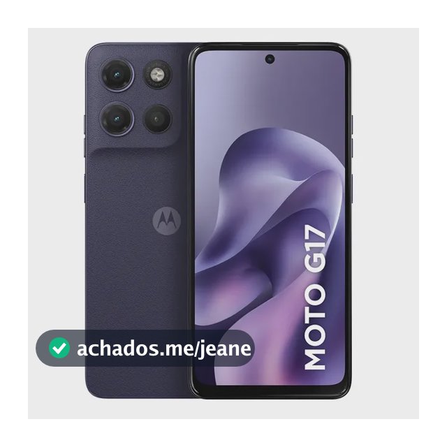 Smartphone Motorola Moto G17 4g - 256gb 4gb Ram + 8gb Ram Boost, Camera 50mp Sony Lytia 600, Tela Fhd+ 60hz, Bateria 5200 Mah - Roxo