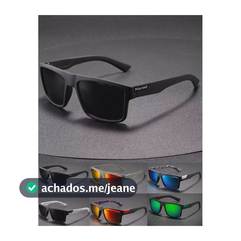 Oculos Polarizado De Sol Masculino Casual Pesca Praia Uv400 Preto Transparente