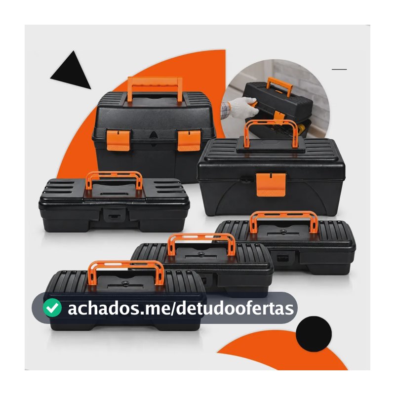 Kit 6 Maletas De Ferramentas Caixa Organizadora De Ferramentas Grande Completa Organizador De Parafusos Porcas Mala Para Ferramentas Resistente Profissional