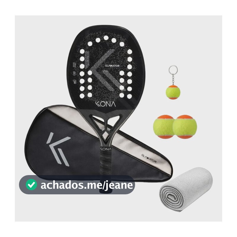Raquete De Beach Tennis - Kona Gladiator Steel 2026 + Brinde