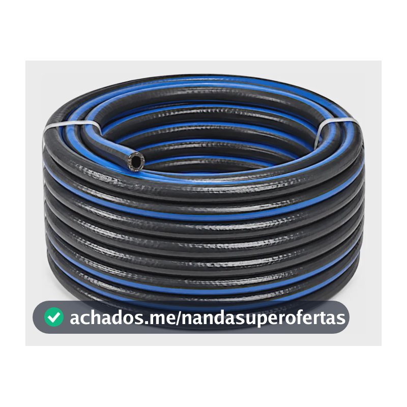 Mangueira Para Compressor 3/8 15 Metros Ar E Água Pt 300 Psi Preto