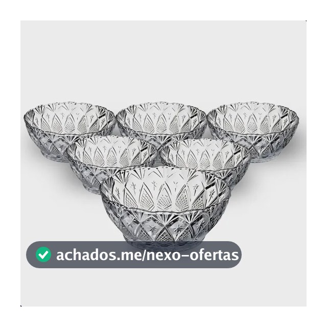 Jogo De Taças Bowls De Vidro Para Sobremesas E Sorvete 6 Unidades